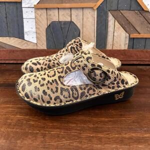 Alegria Classic Leopard Print Clogs 37